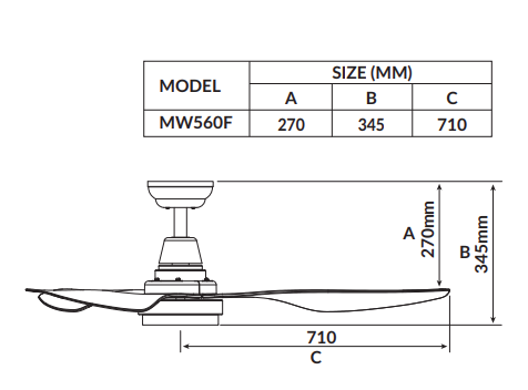 Mowe Kronus 56"/ 60" Smart Ceiling Fan