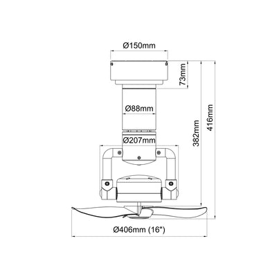 Acorn DC-360 16" Corner Fan