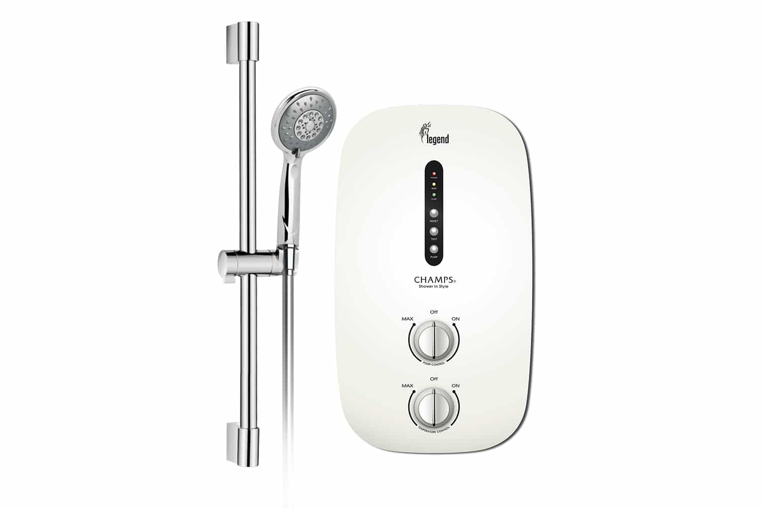 Champs Legend Instant Heater with DC Pump (Optional Rainshower)