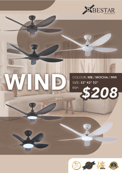 Bestar Wind 32"/42"/52" Ceiling Fan