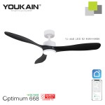 Youkain Optimum 668 46" / 52" Ceiling Fan (Downrod)