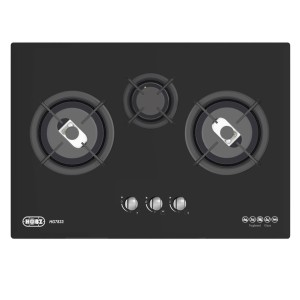 Hobz HG-7833 3-Burner Built In Hob (Glass)