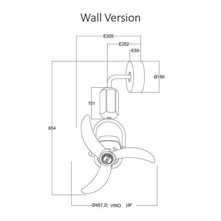 Vino wall dimensions